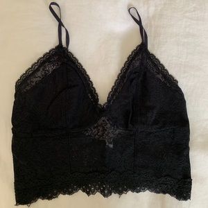 RVCA cropped stretch lace top